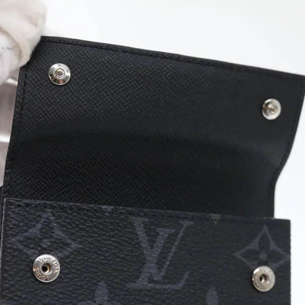 Louis Vuitton Monogram Eclipse Discovery Compact Wallet Black
